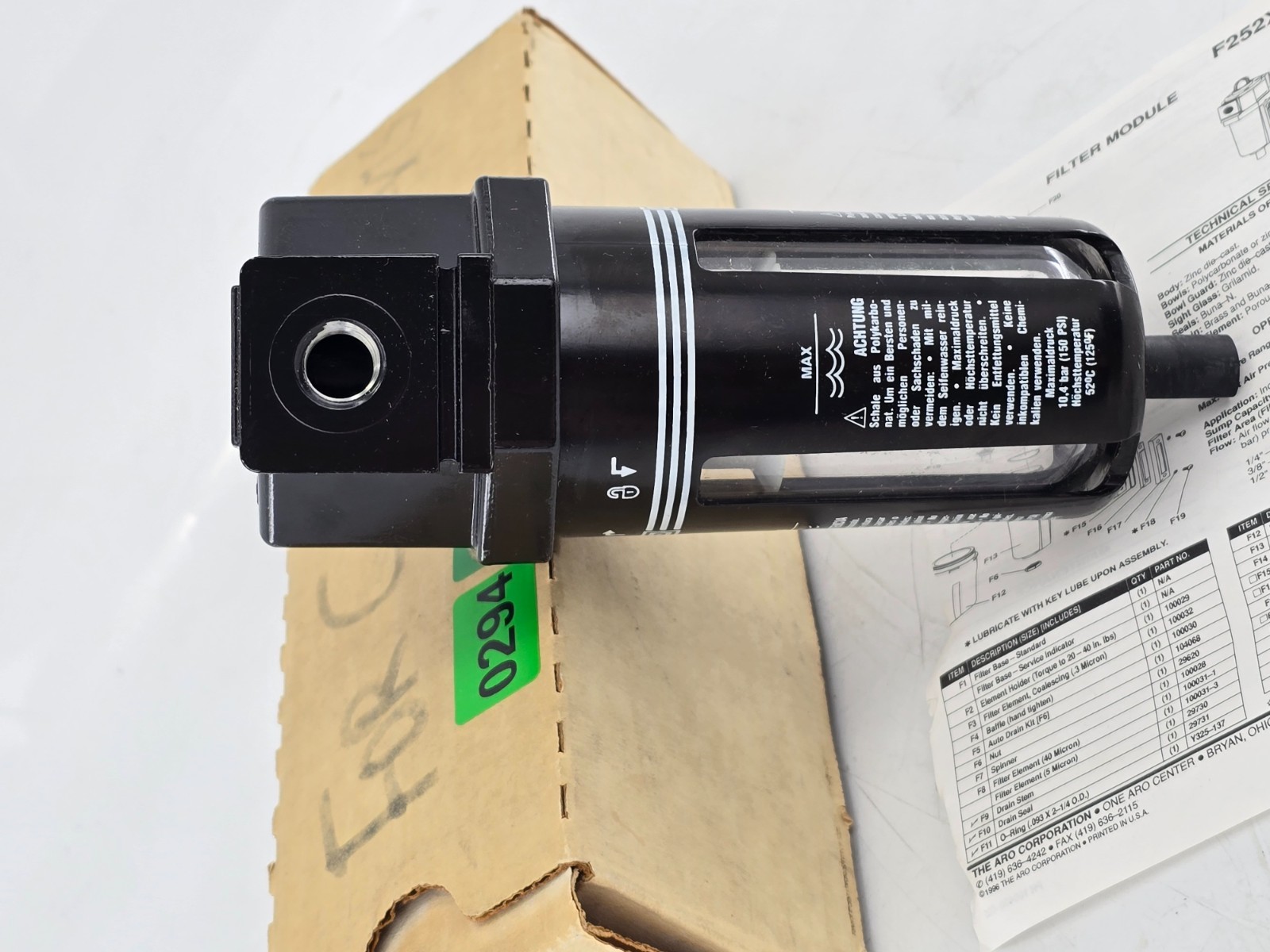 NOS Vtg – Aro F25221-100 Air 2000 ¼ Filter 150 PSI