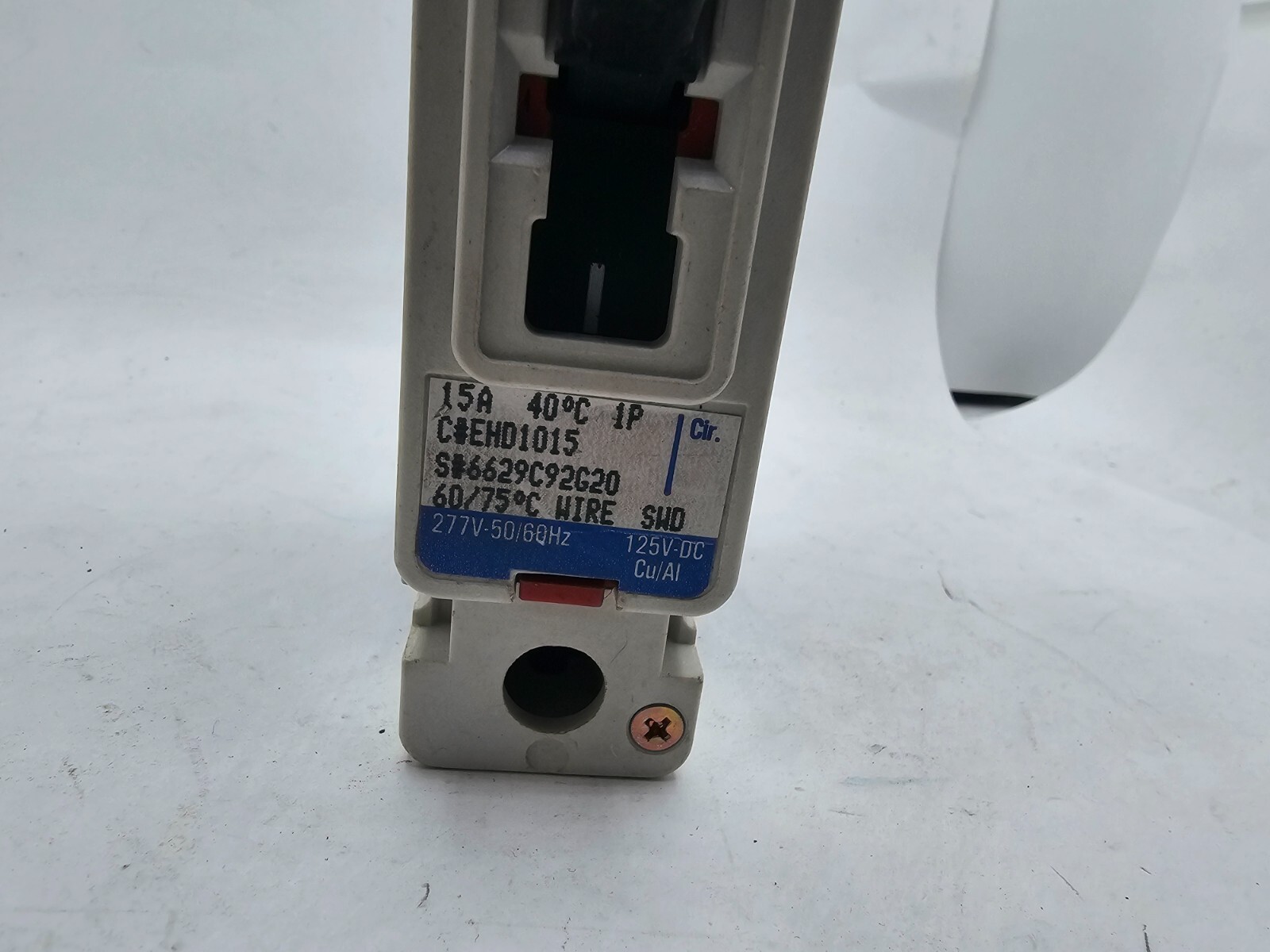 Cutler Hammer 1-Pole Industrial Circuit Breaker Series C 15A EHD 14K