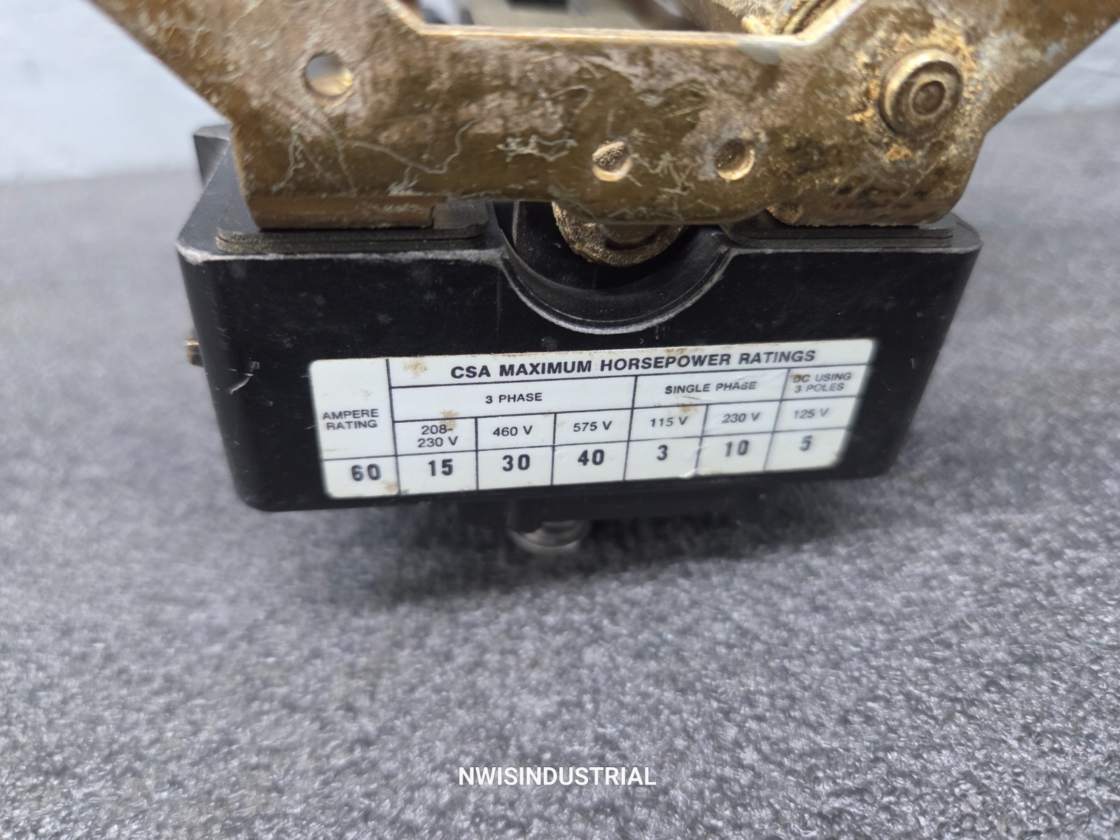 ALLEN BRADLEY 1494R-N60 SER. A 60A, NO HANDLE