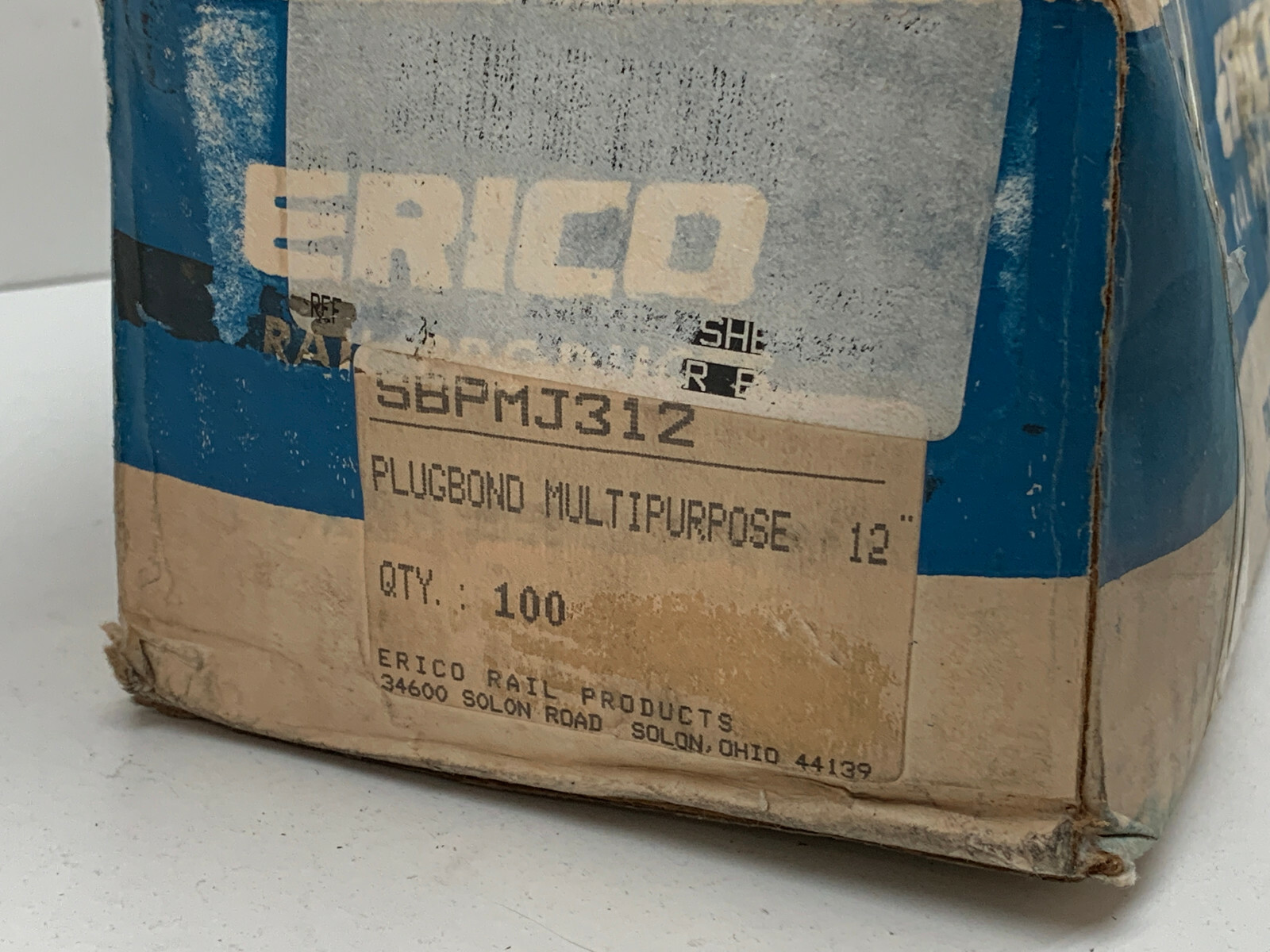 Lot of (25) Erico Rail Product SBPMJ312 12″ Plugbond Multipurpose Plug Bond Kit
