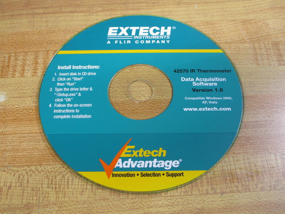 Extech Instruments 42570 IR Data Acquisition Software CD Version 1.6