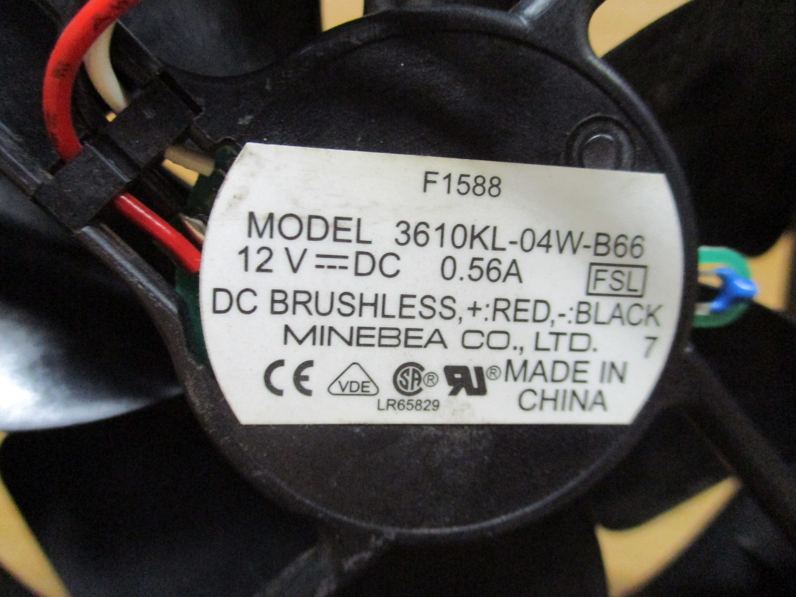 Minebea 3610KL-04W-B66 Axial Fan 3610KL04WB66