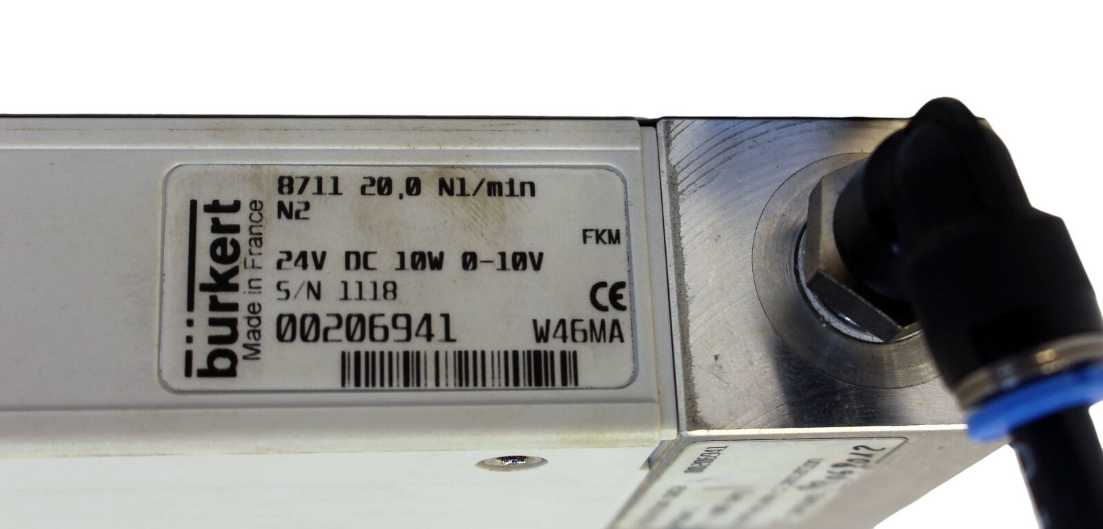 Burket 8711 Flow Rate 20.0 n1/min 24VDC 10W 0-10V 00206941 W46MA