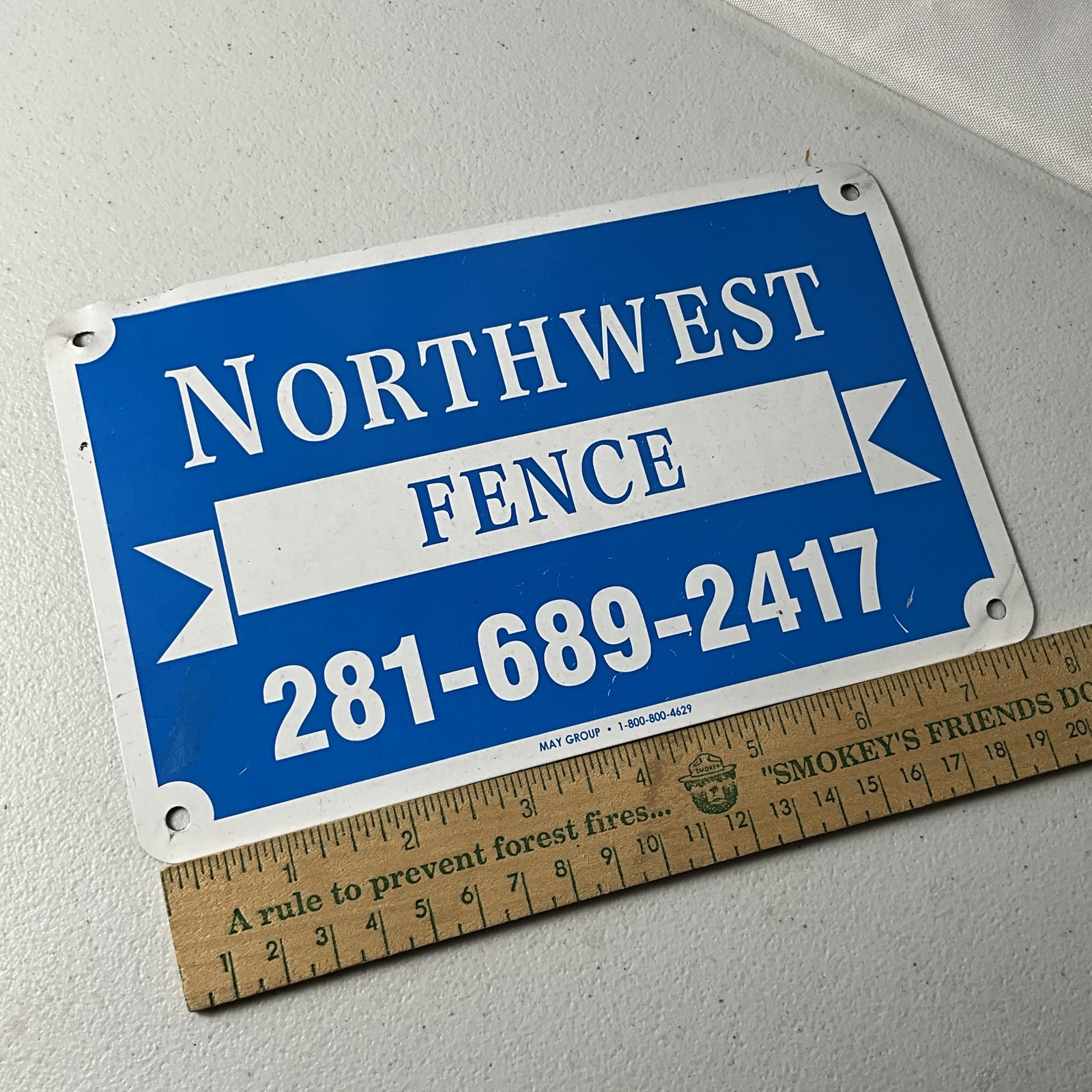 NORTHWEST FENCE Aluminum Sign Business Industrial Advertising Display MAY GROUP