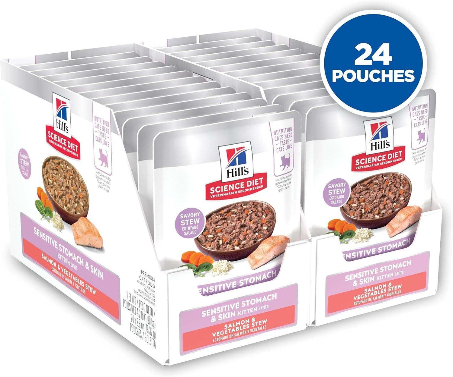 Hill’s Science Diet Kitten Sensitive Salmon Wet Cat Food 2.8oz 24ct
