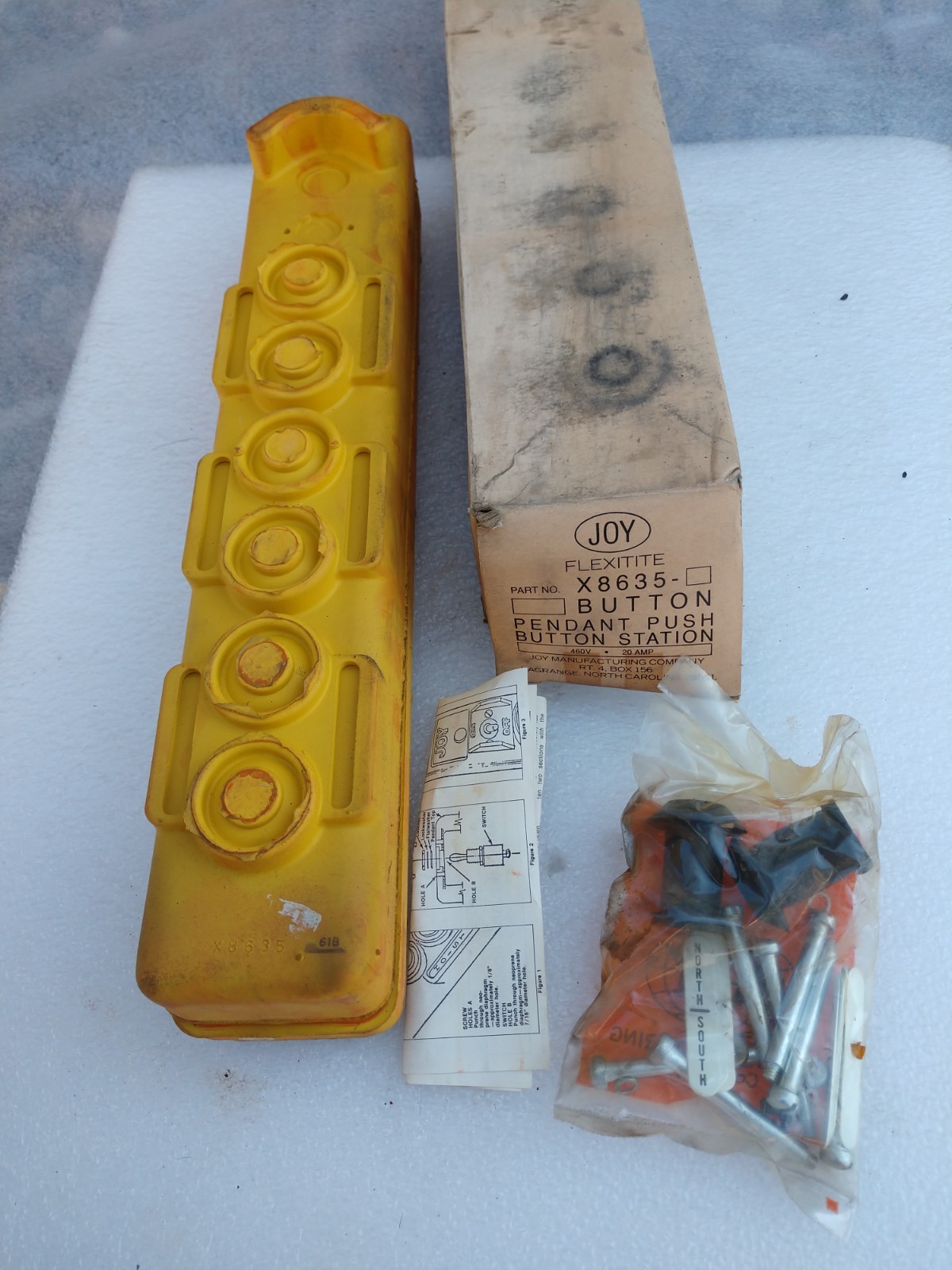 Joy Flexitite X8635 6 button crane control pendant BRAND NEW NOS