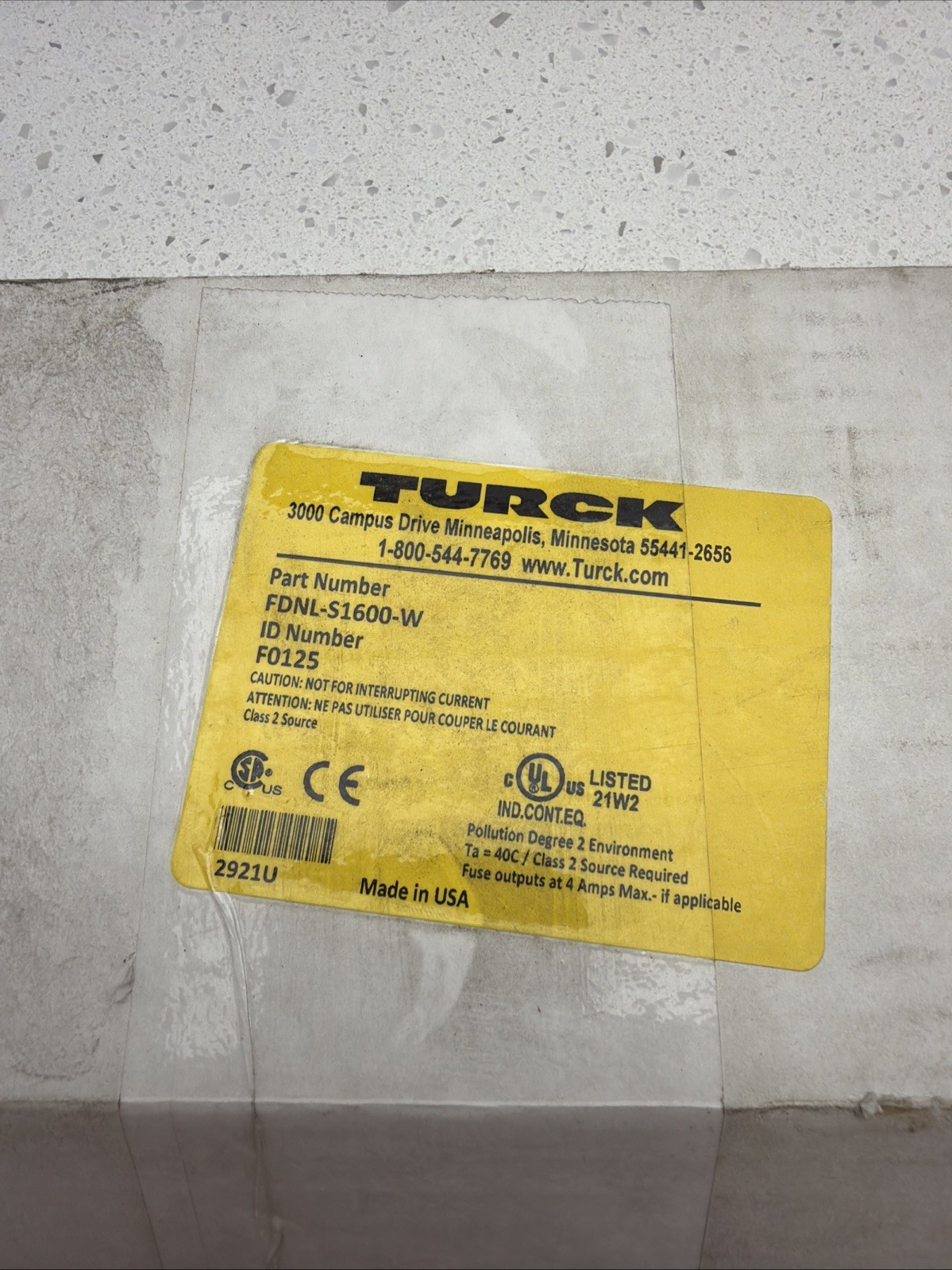 Turck FDNL-S1600-W Bus Interface FDNLS1600W F0125