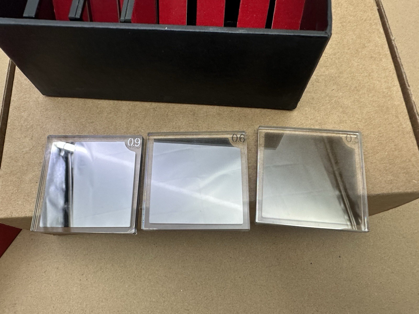 Vtg FULL BOX Set of SIX (6) Bausch & Lomb Optical Density Filters 313411-103