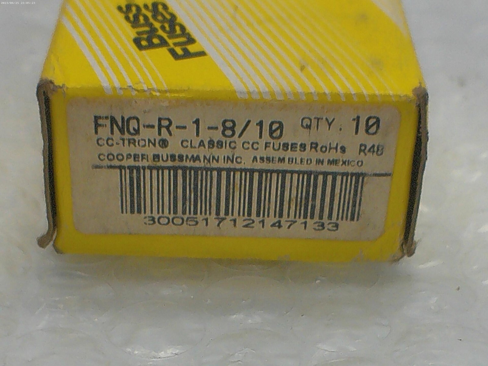 BUSSMANN FNQ-R-1-8/10 FUSE GREEN PKG OF 10 NSMP.