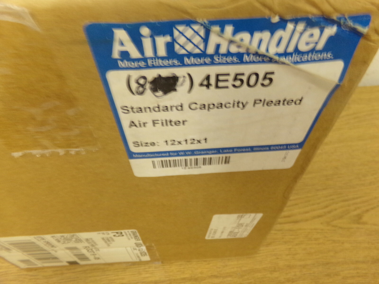 NEW Air Handler 4E505 Standard Capacity Pleated Filter 12x12x1, Lot of 8