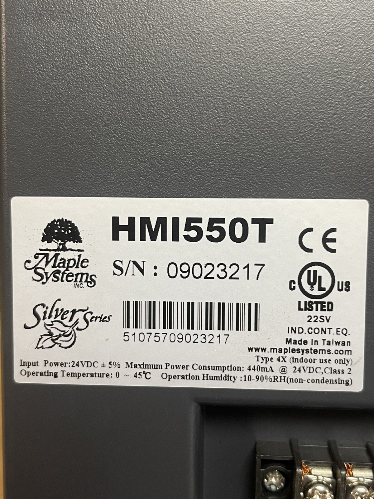 Maple Systems HMI550T Graphic Touchscreen Terminal 10.4″ 256 Color TFT LCD HMI