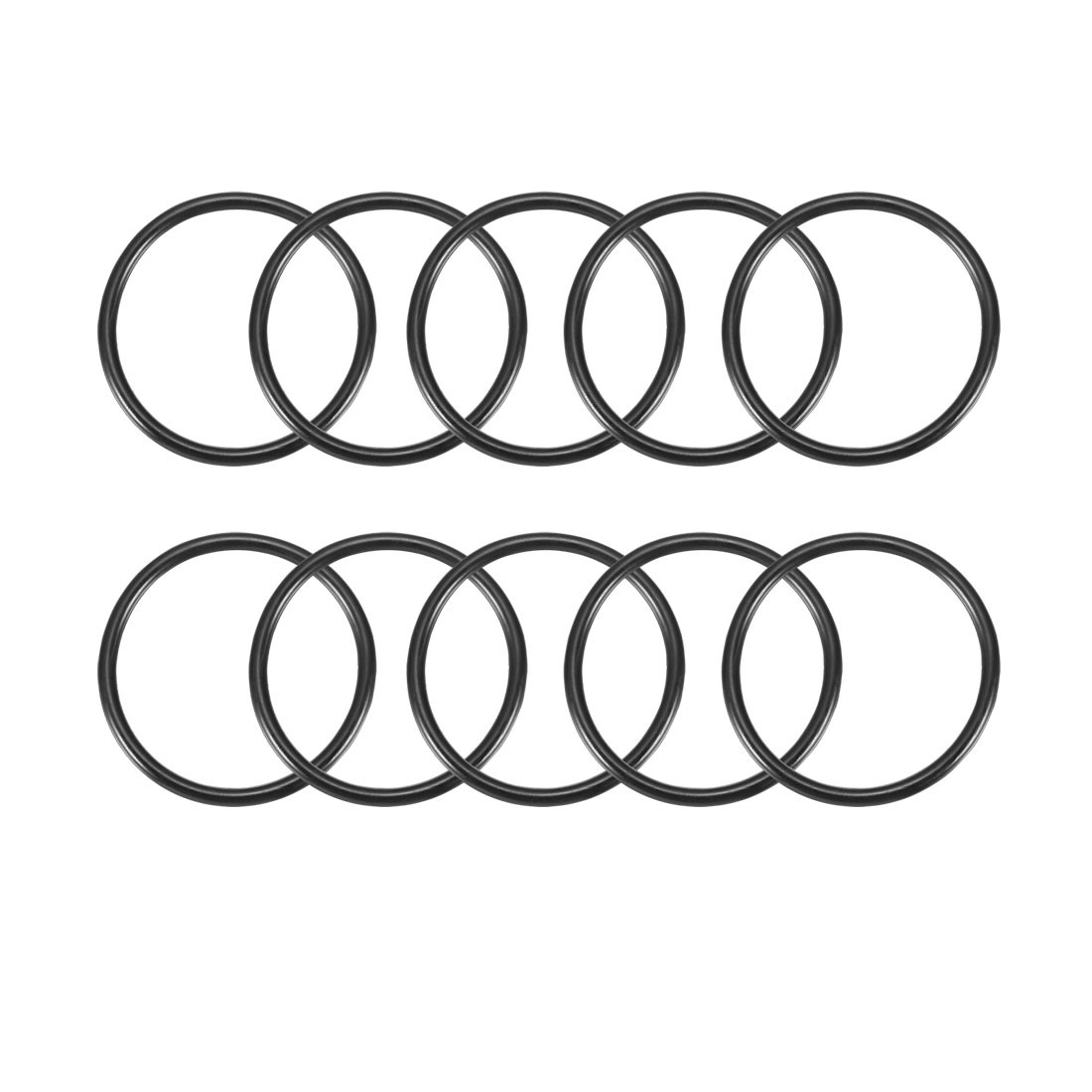 10Pcs 46mm x 40mm x 3mm Black Rubber O Shaped Rings Oil Seal Gasket Washer