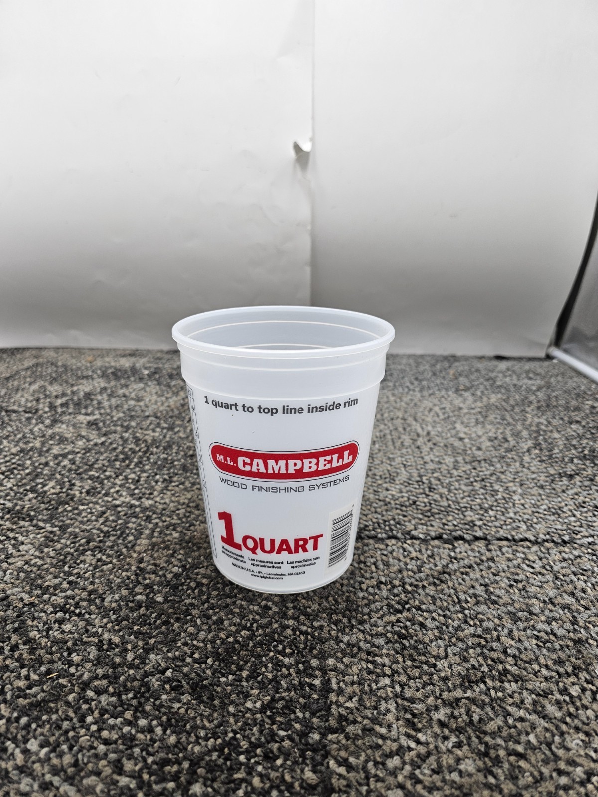 (QTY 50) M.L. Campbell 1-Quart Plastic Mixing Cup For Wood Finishing Systems