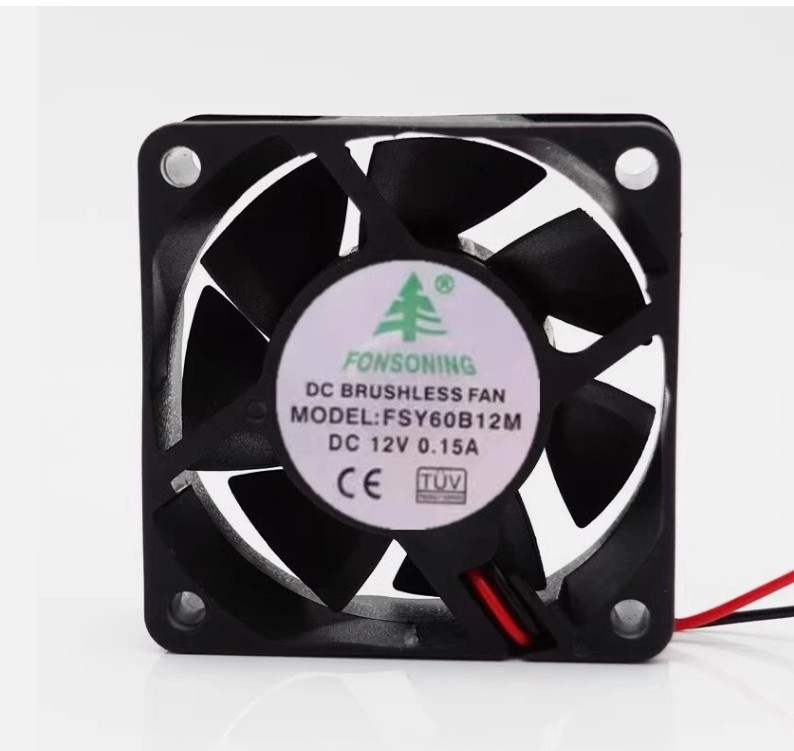 1PCS FSY60B12M 6025 DC12V 0.15A 2-Wire Ventilator de răcire cu rulmenți cu bile