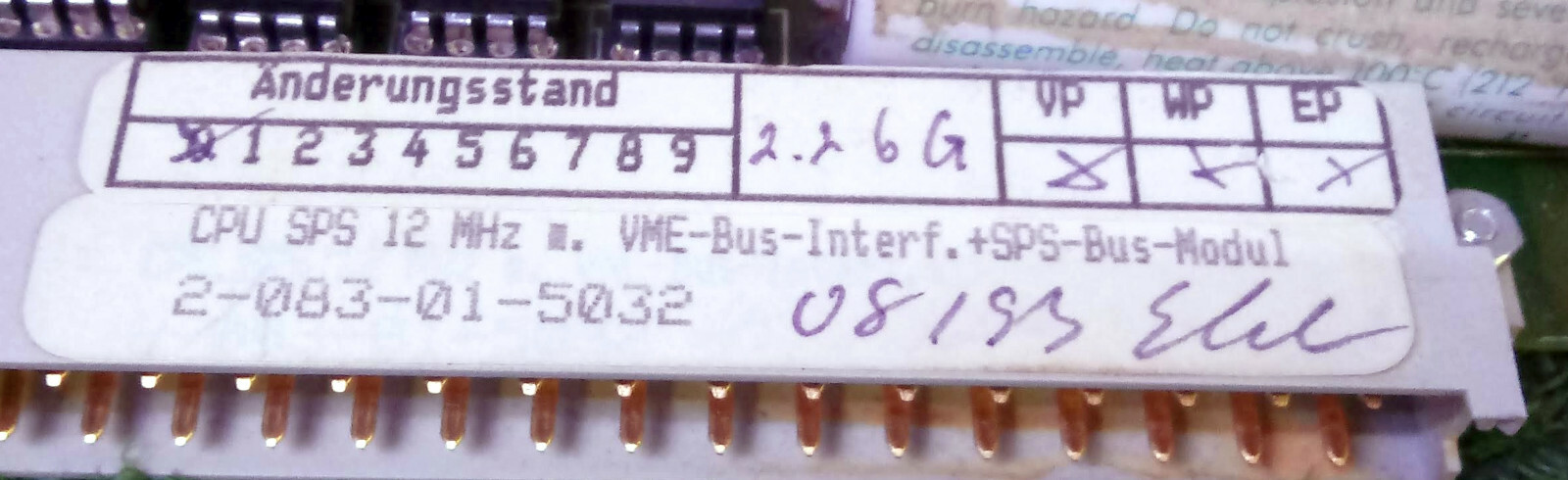 1 USED HOMATIC CPU SPS 2-083-01-5032 BUS MODULE ***MAKE OFFER***