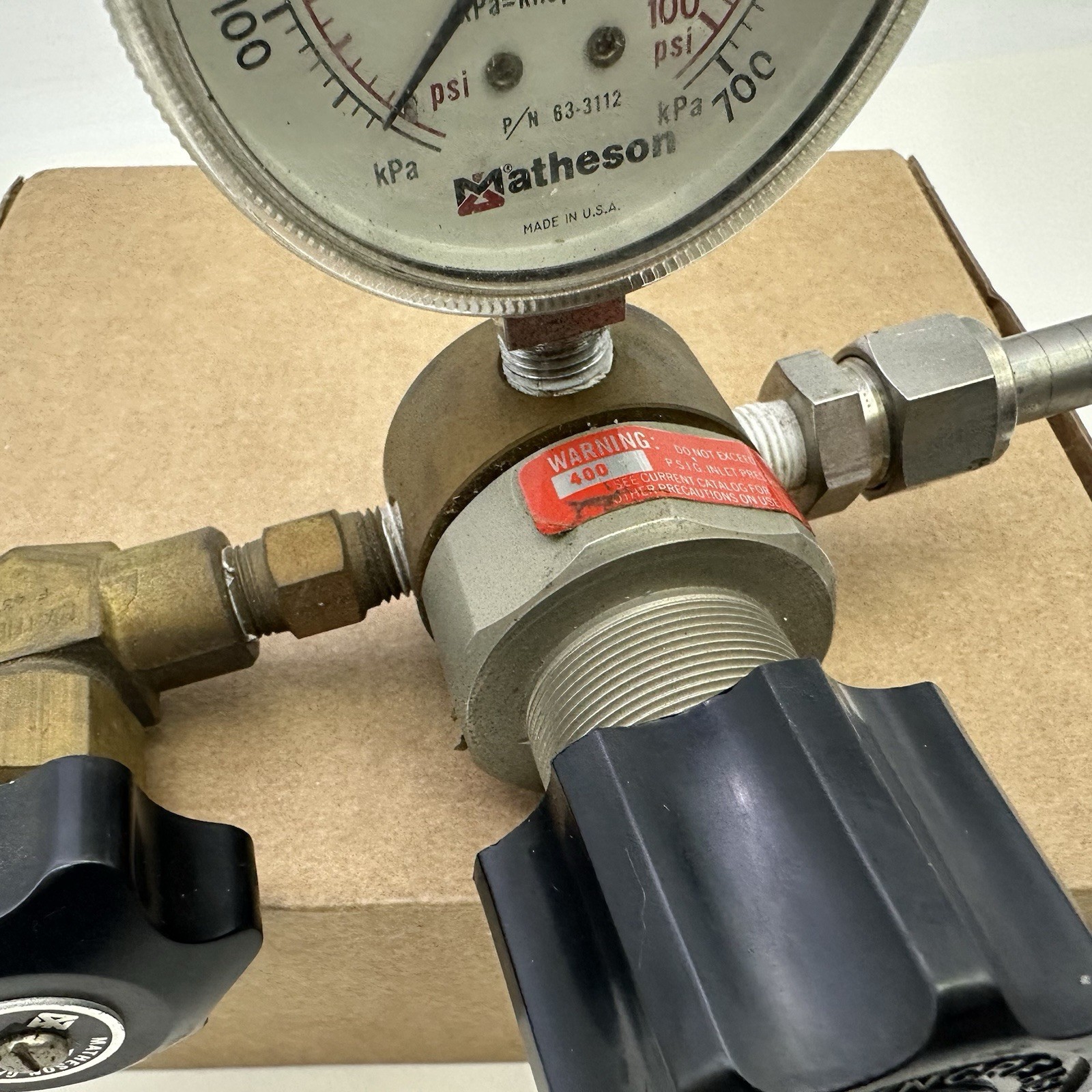 Matheson 3423 Brass High Purity Gas Regulator