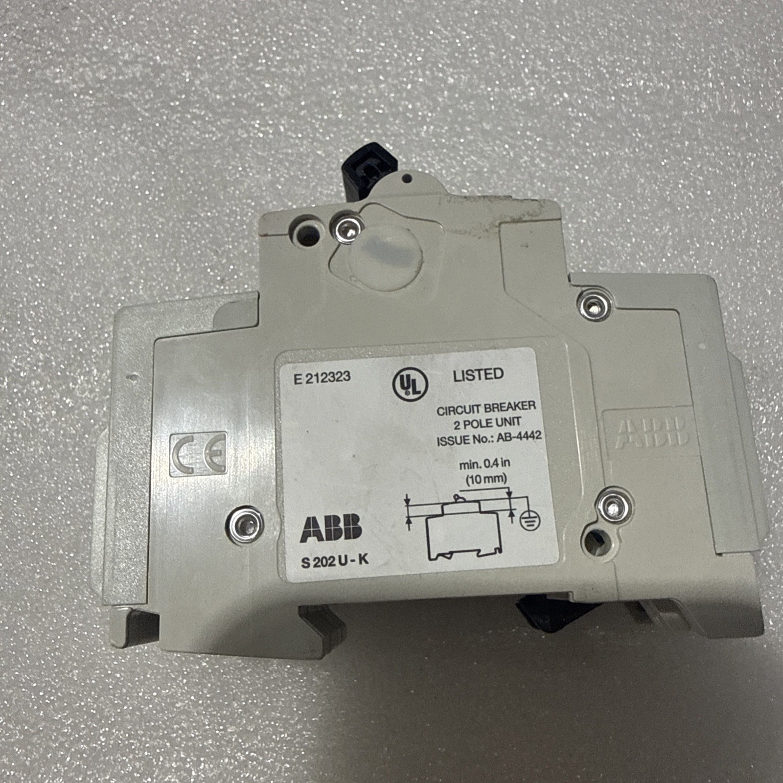 NEW* ABB S 202 U K 15 A Circuit Breaker 2 POLE UNIT FREE US SHIPPING