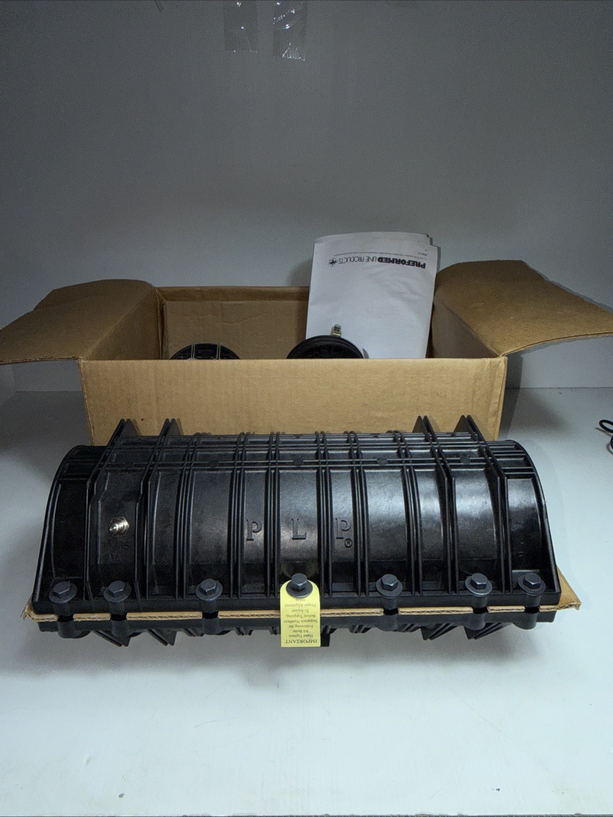 Coyote Pup Closure 6″ x 17″ w 6 Port 3 Section End Plate New in Box 8006622