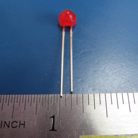 LENLITE LLL-801HR Qty of 100 per Lot LED BRIGHT RED DIFFUSED 4.3MM ROUND R/A