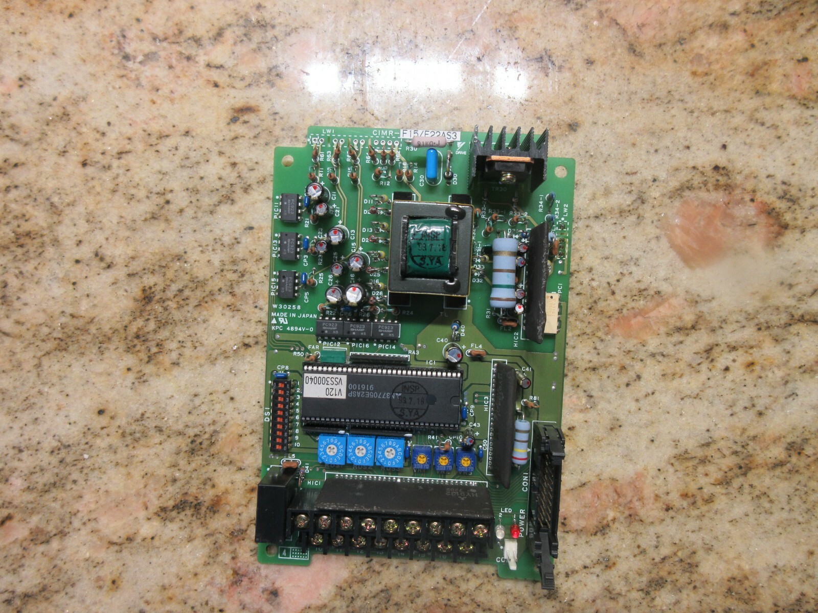 YASKAWA CIRCUIT BOARD CIMR-F15/F22AS3 W30258 KPC 4894V-0 ETC170330-S0040 A-Y001-