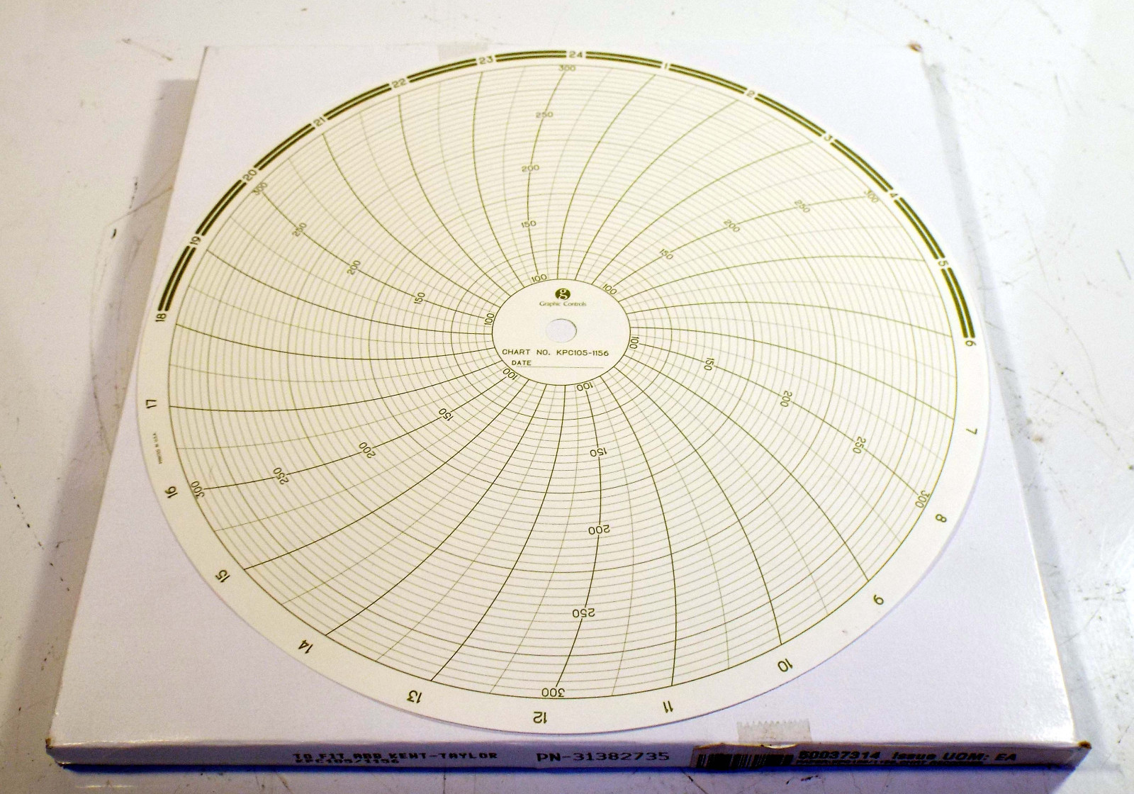 100 NEW GRAPHIC CONTROLS 31382735 CIRCULAR RECORDER CHART PAPERS NIB