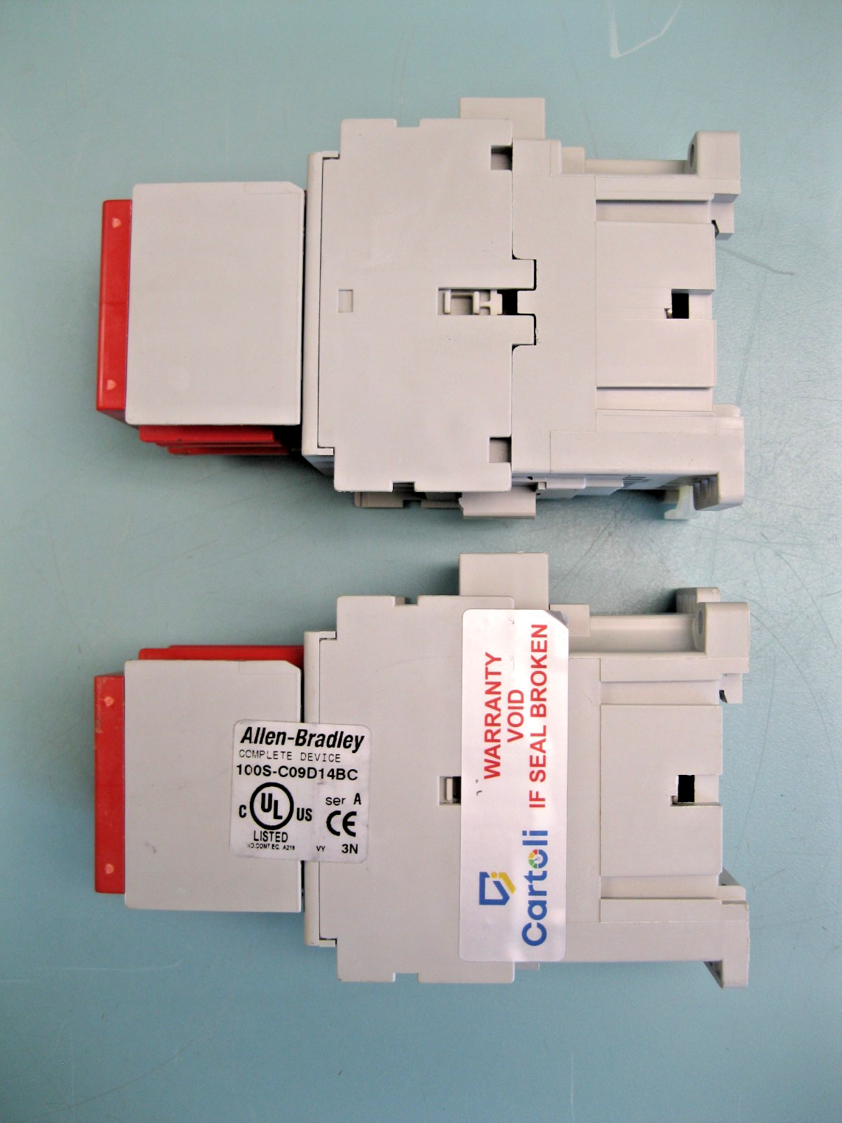 Lot (2) Allen-Bradley 100-C09*10 Contactor Ser A w 100S-F Guardmaster Relay C7