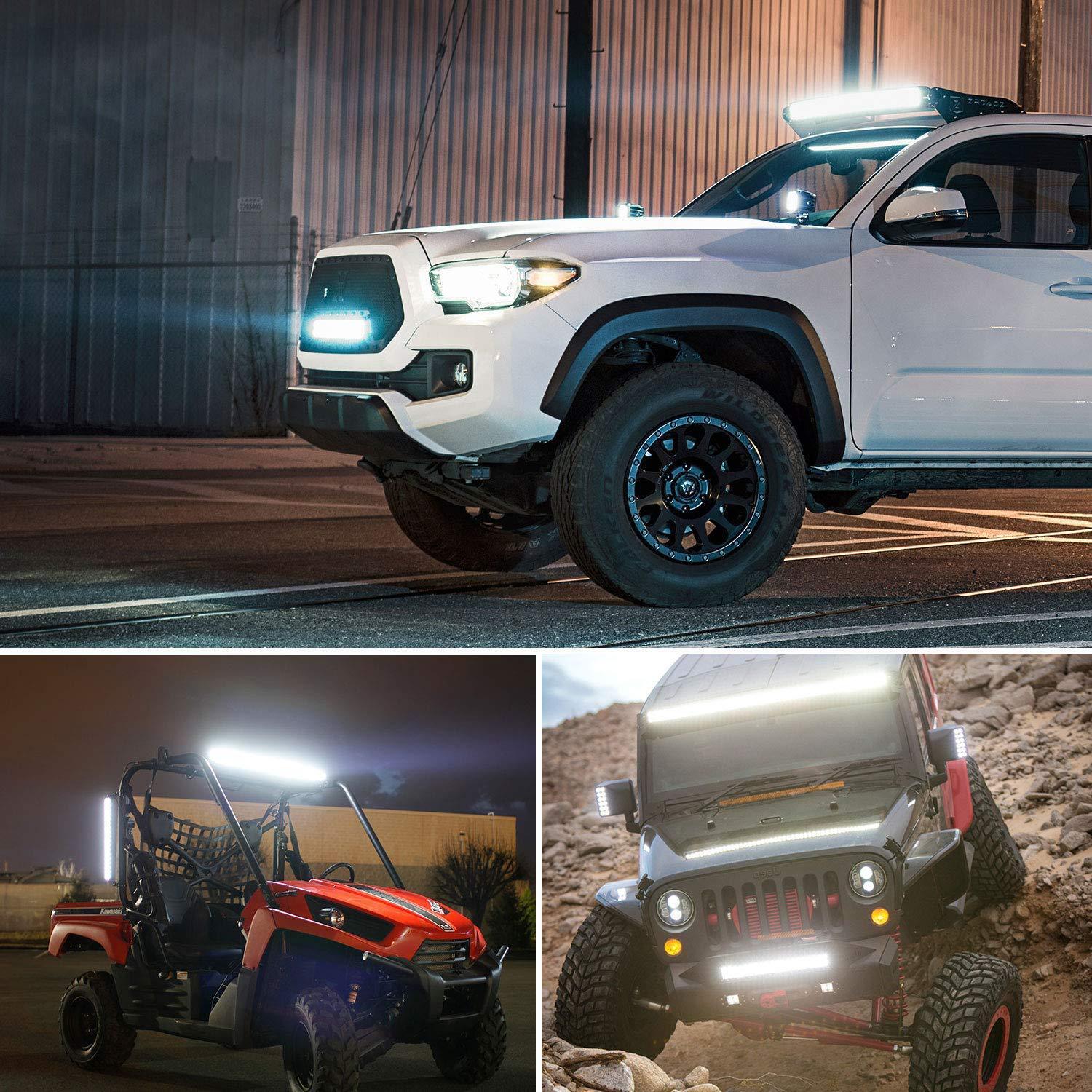 20 Inch 420W LED Light Bar Triple Row Flood Spot Combo Work 4WD Truck SUV