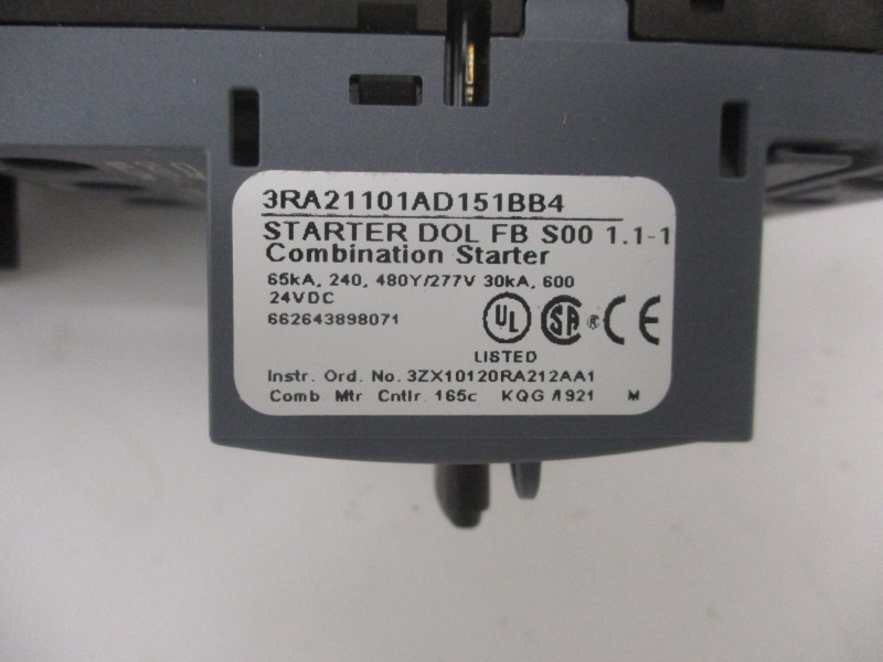 SIEMENS 3RA21101AD151BB4 24VDC 1.1-1.6A NSMP