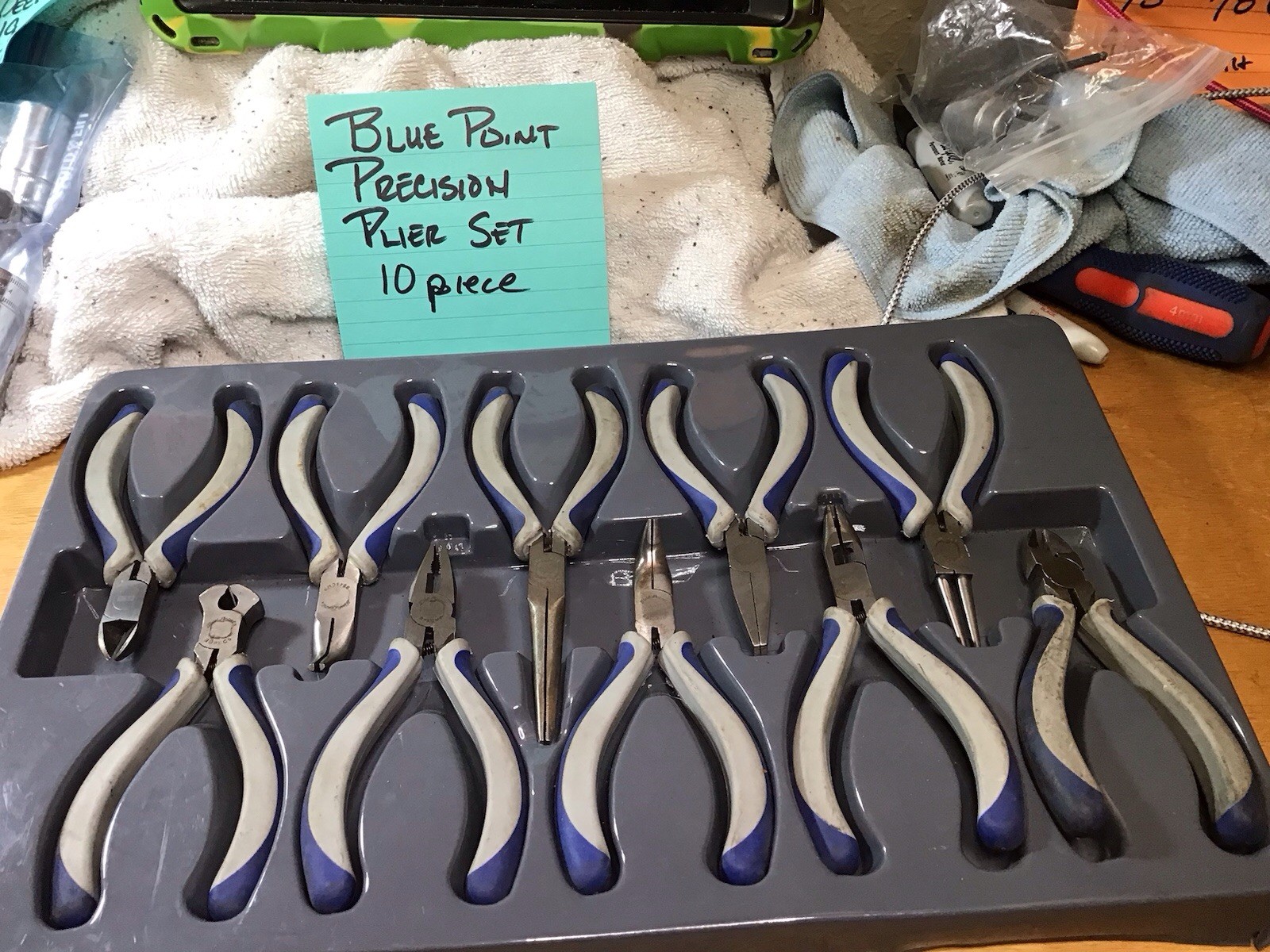 Blue-Point Tools BMPL1000 10-Piece NICE Soft Grip Mini Pliers And Cutters Set