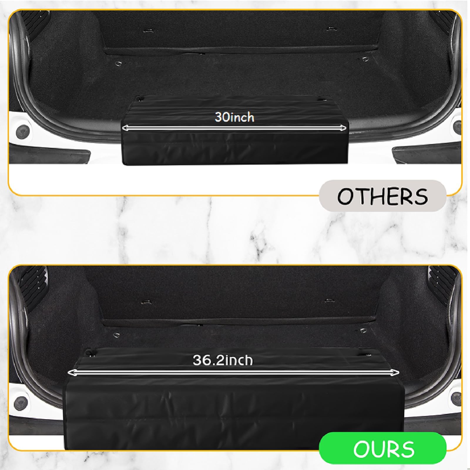 Tinideya Large Rear Bumper Protector for Cars 36 x 25 Inch Bumper Guard Folda…