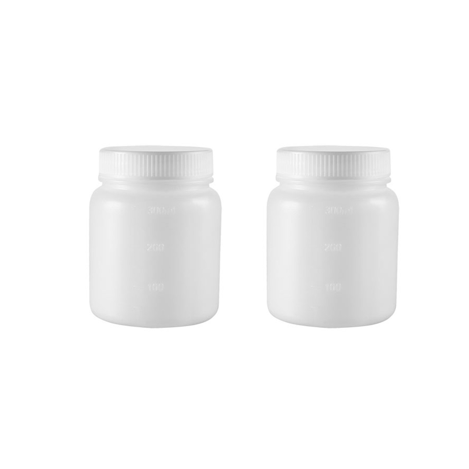 2 Pcs Chemical Storage Bottle,for Laboratory, Store, Factory (White, 300-ML)