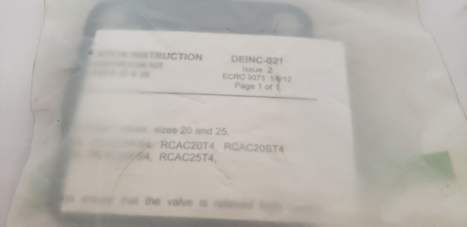 GOYEN K2034 SHOCKWAVE KIT, RCAC20T4, ST4, DD4, FS4, NIB