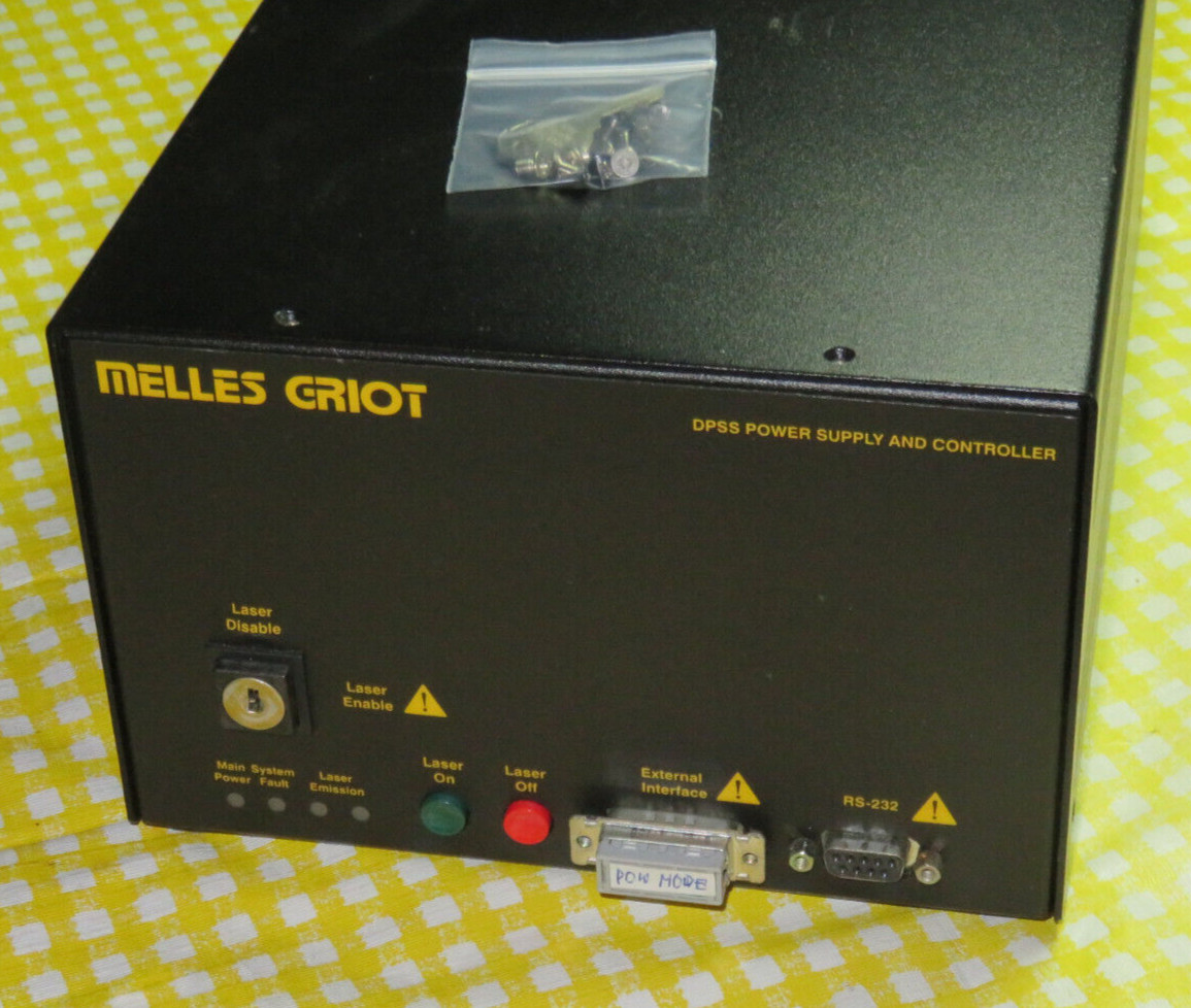 Melles Griot Model 58-PSM-295 DPSS Controller+DEFECTIVE DPSS Laser Head #1-READ
