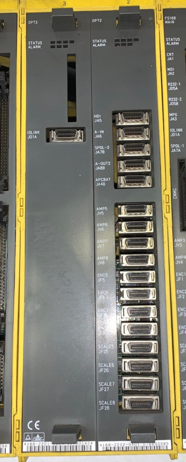 FANUC MULTI-PORT POWER SUPPLY 6 SLOT RACK A02B-0200-B503 200-240 VOLT 2-7 AMP