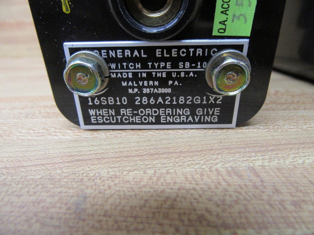 General Electric 16SB10 286A2182G1X2 Rotary Switch 16SB10286A2182G1X2