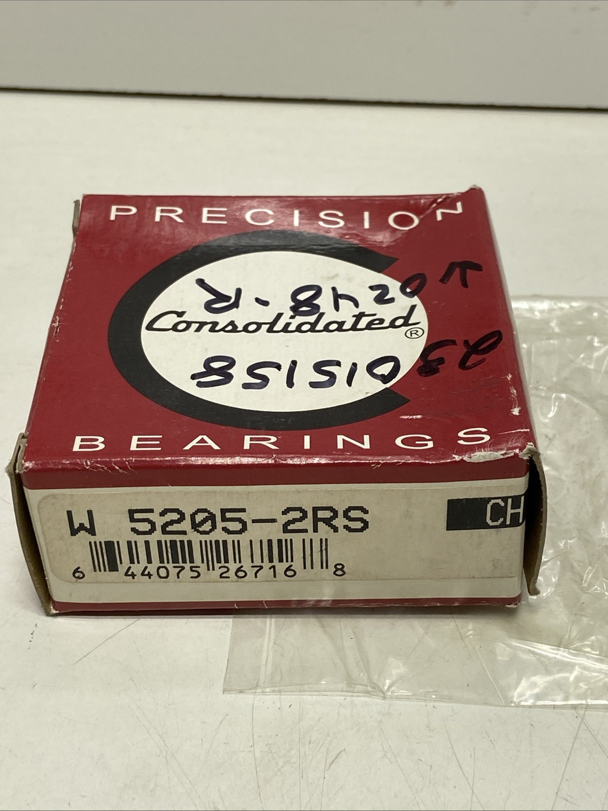 CONSOLIDATED 5205-2RS C/2 SEALED DOUBLE ROW ANGULAR CONTACT BALL BEARING 52052RS