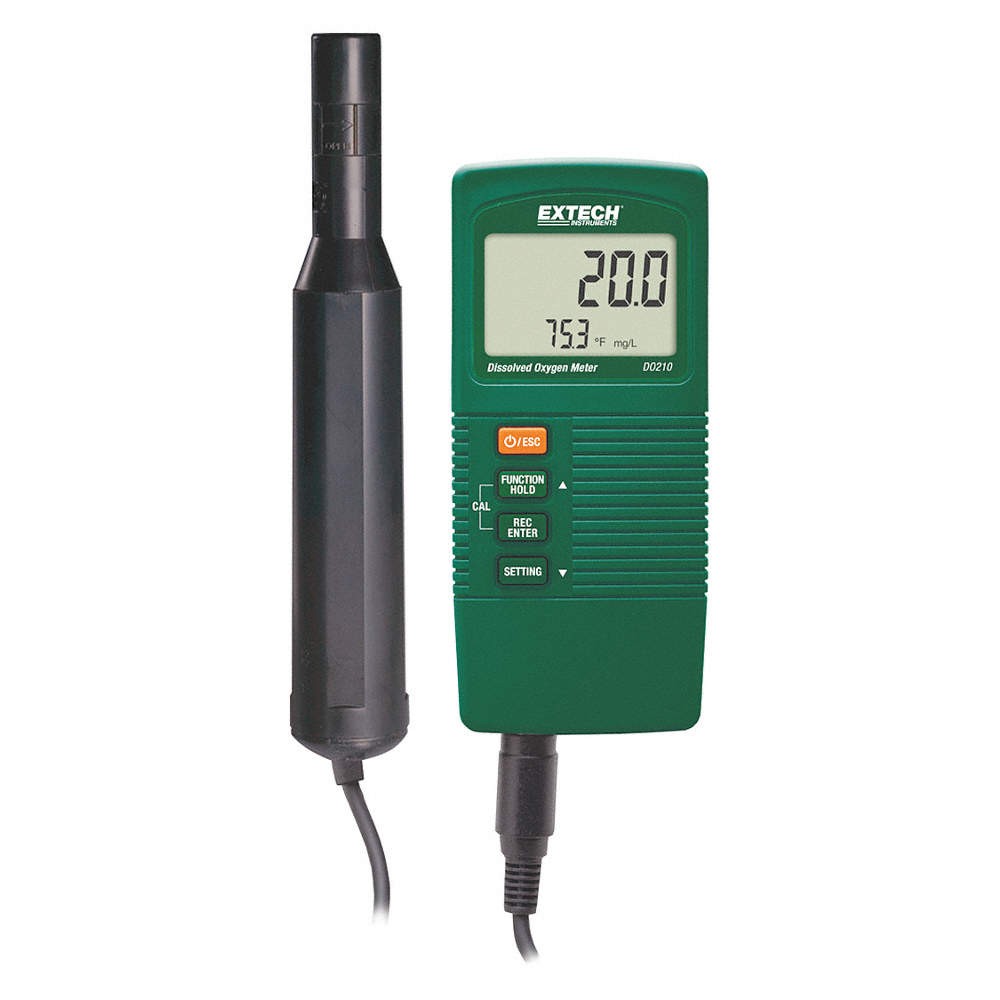 EXTECH DO210 Dissolved Oxygen Meter, 9V Battery 30XM73