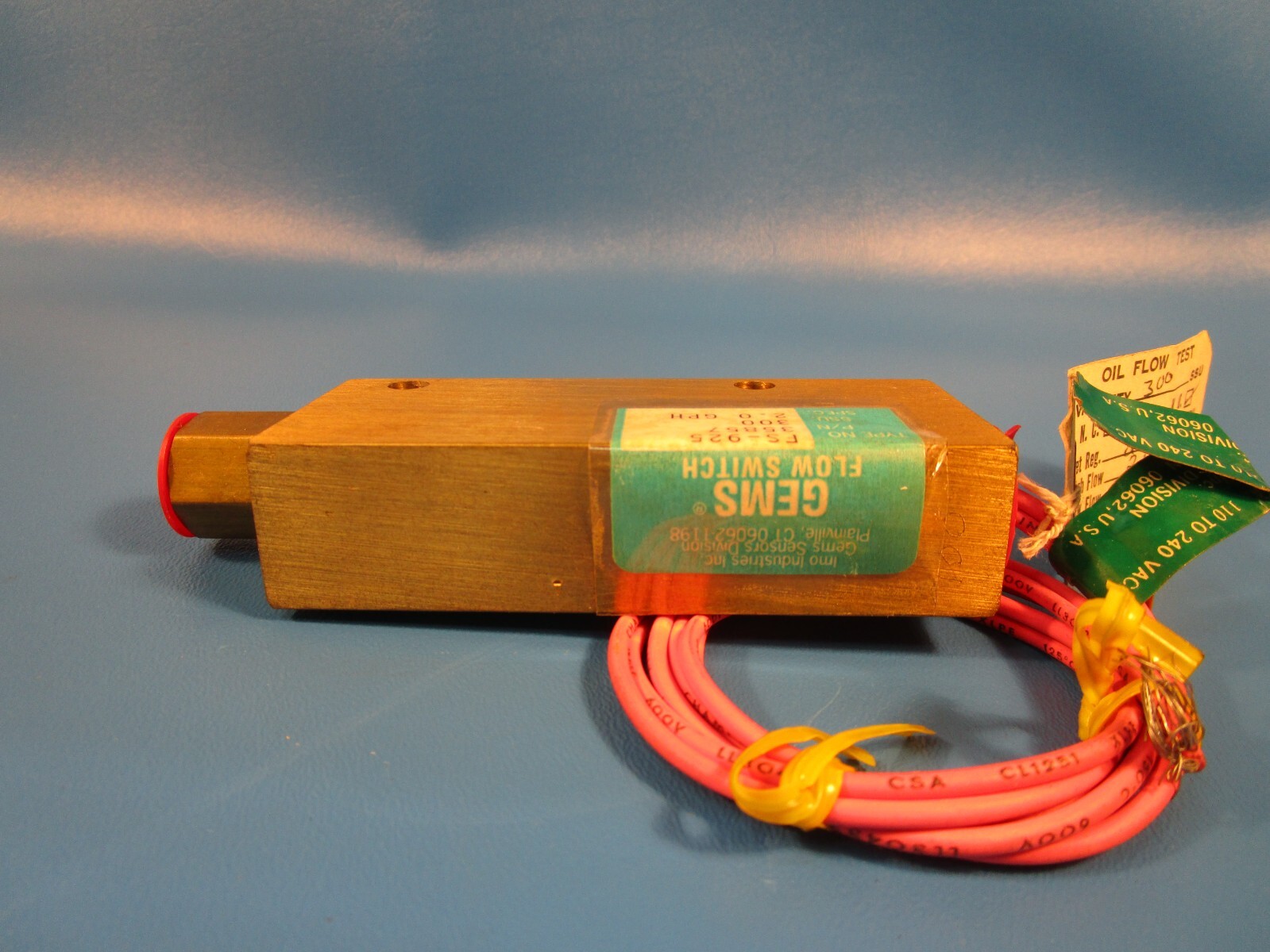 GEMS 35857, FS-925 PISTON TYPE FLOW SWITCH, 2.0 GPH