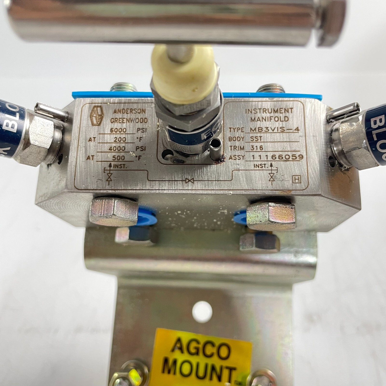 ANDERSON GREENWOOD MB3VIS-4-AM MANIFOLD 3 VALVE