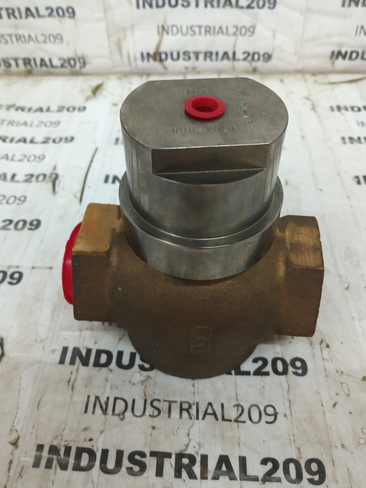 1-1/4” LEXAIR 2 WAY DIRECT PILOT POPPET VALVE 1501-808 BRASS