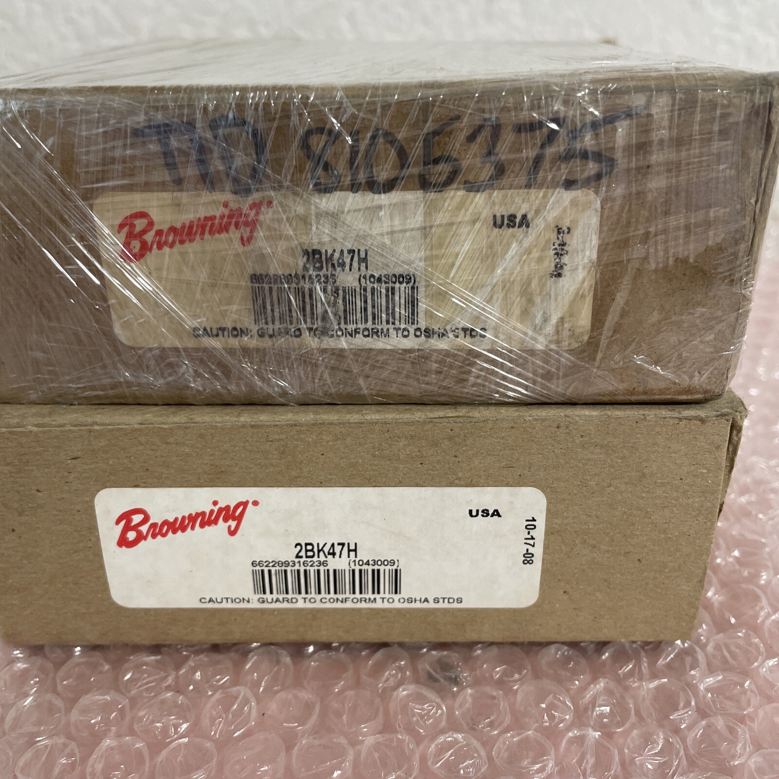 (2) New Browning 2BK47H 2 Groove Cast Iron Sheave Fast Shipping +Warranty