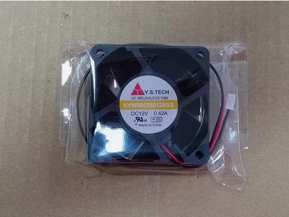 For Y.S.TECH 6025 NYW06025012BSS DC12V 0.42A 6CM 2pin cooling fan