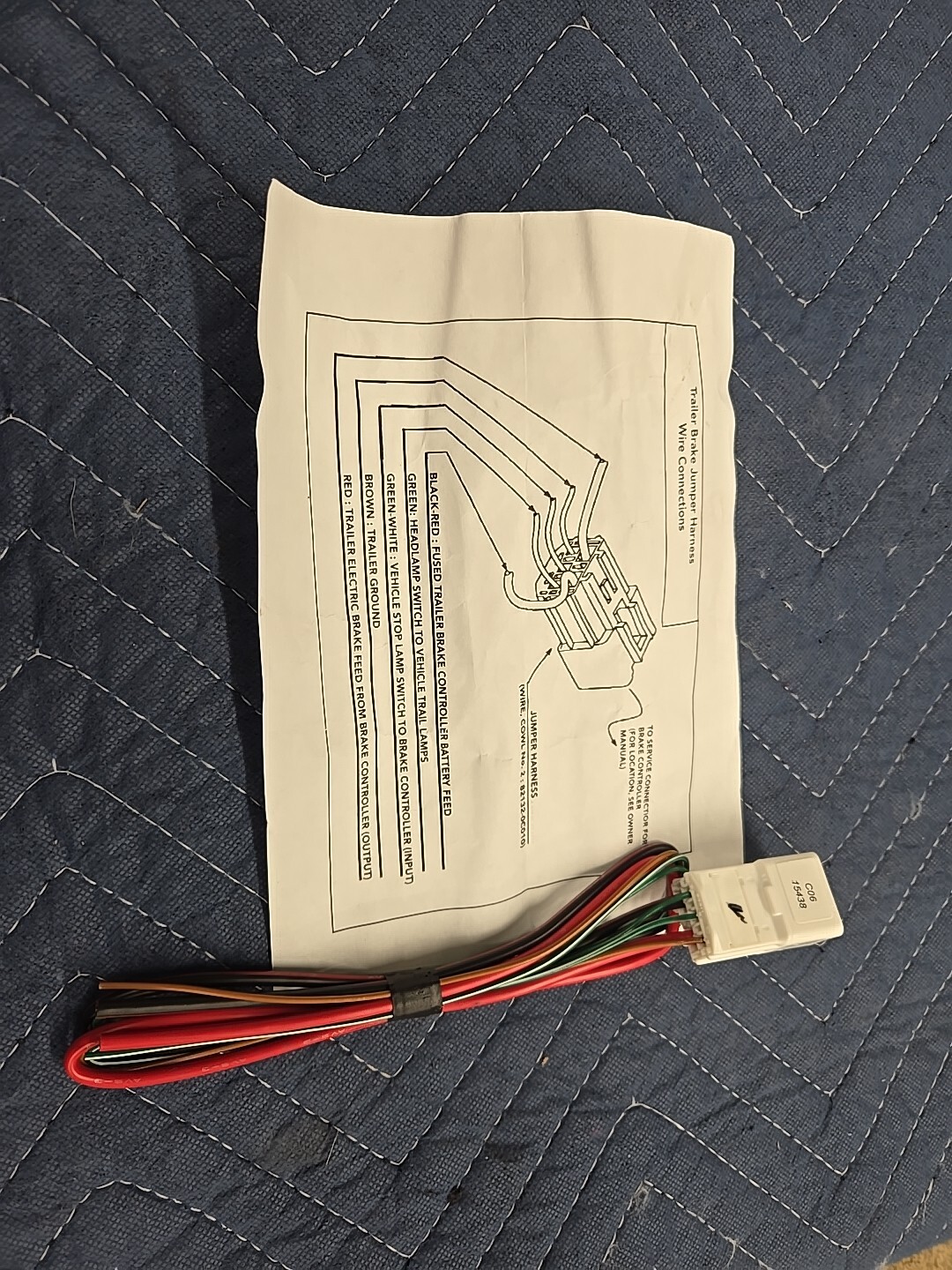 New Toyota Tacoma Trailer Brake Jumper Harness Wire Connections P5309b112