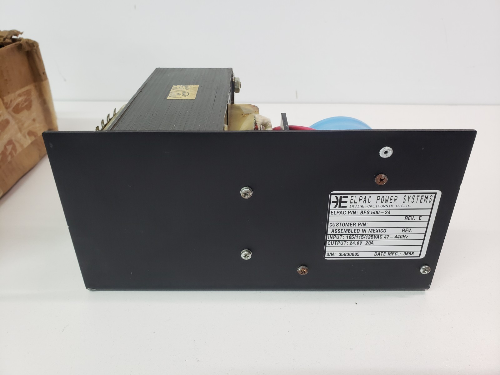 ELPAC BFS 500-24 Power Supply Output 24.6v 20a
