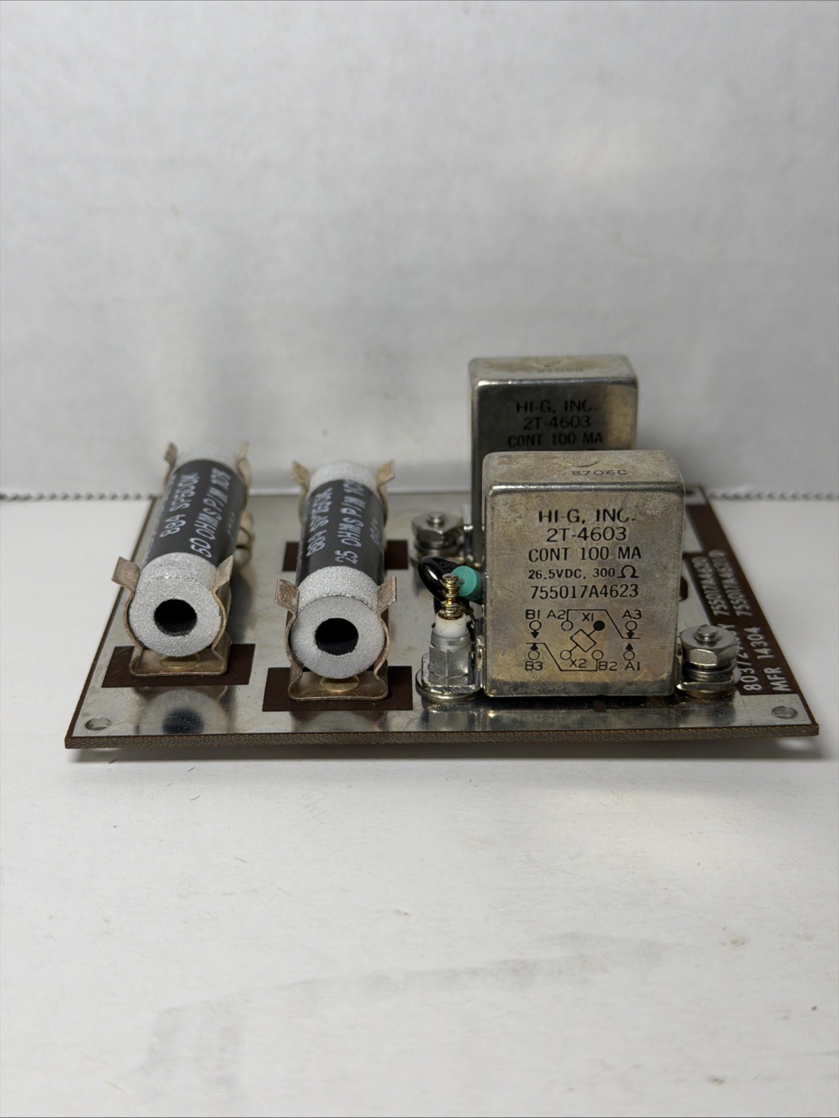 Radio System Circuit Board 80372 ASSY 755017A4620 w/ 2 HI-G RELAYS Mil Surplus!