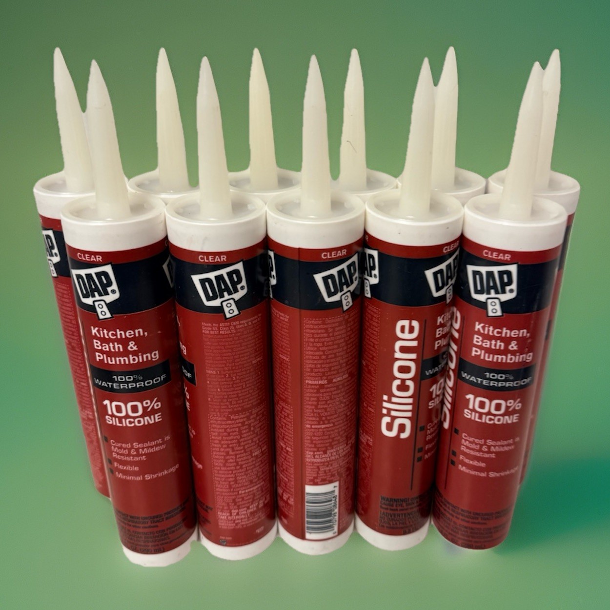 11-DAP 100% Silicone Clear Sealant 9.8 oz Kitchen Bath Plumbing Waterproof Mold
