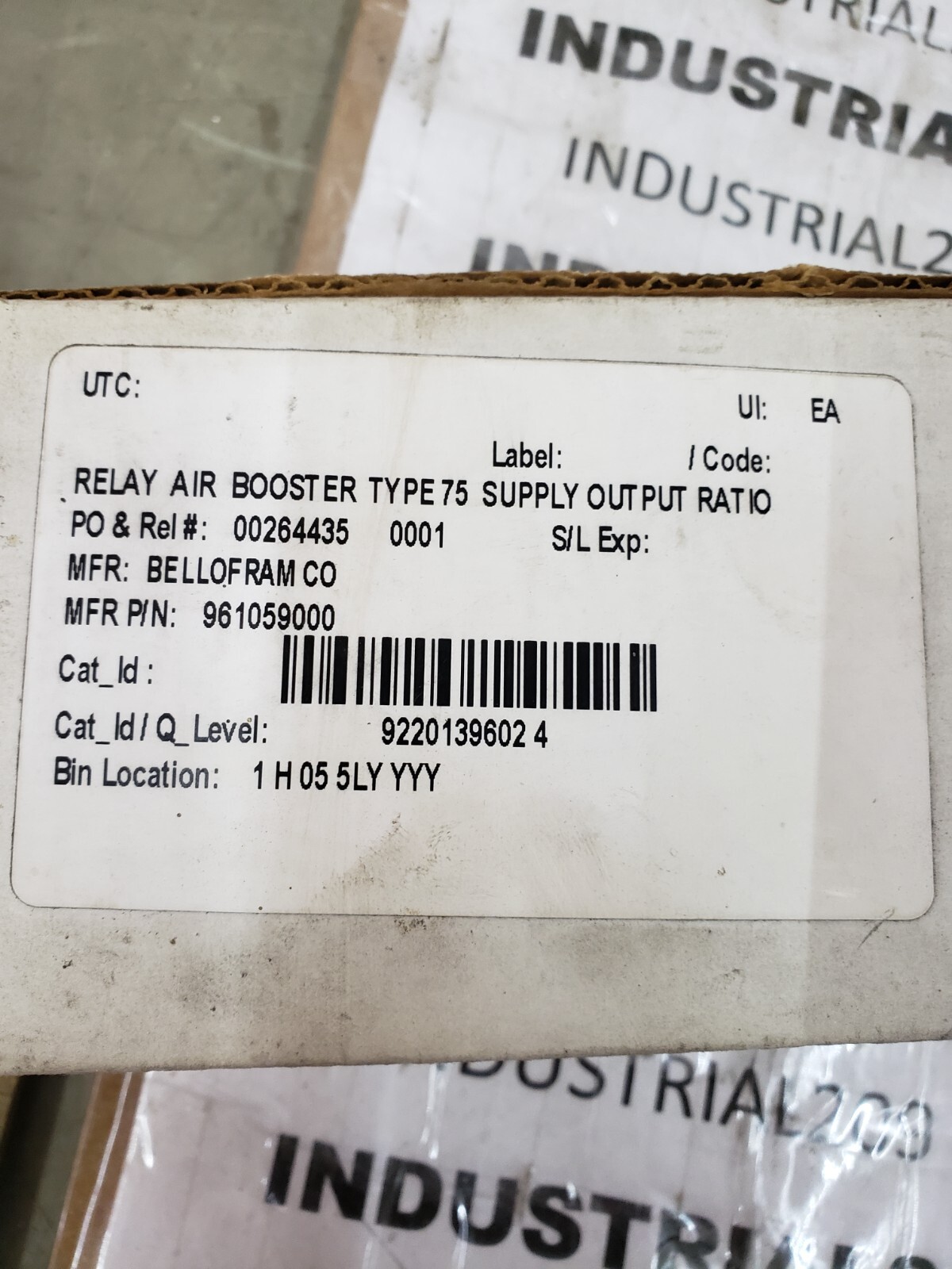 BELLOFRAM TYPE 75 RELAY AIR BOOSTER