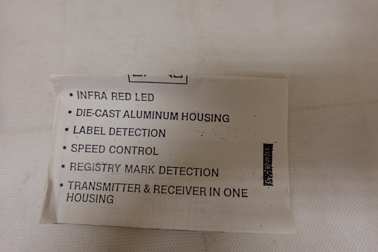 NAMCO EP110-14260 PHOTOELECTRIC SLOT SENSOR – RETRO-REFLECTIVE – GS05/2G LEUZE