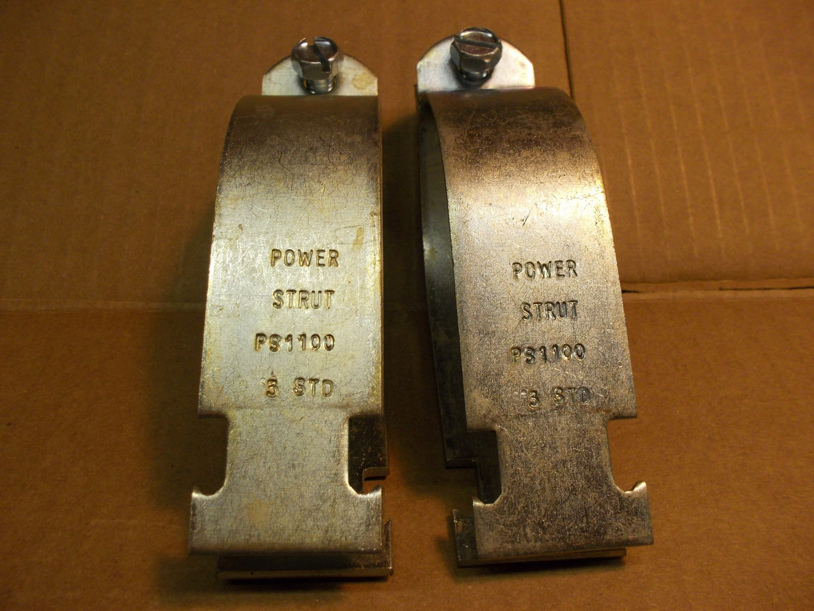 Strut Pipe Clamp Hangers 3″ PS-1100-3-EG Power-Strut, with Bolt, Lot of 10 sets