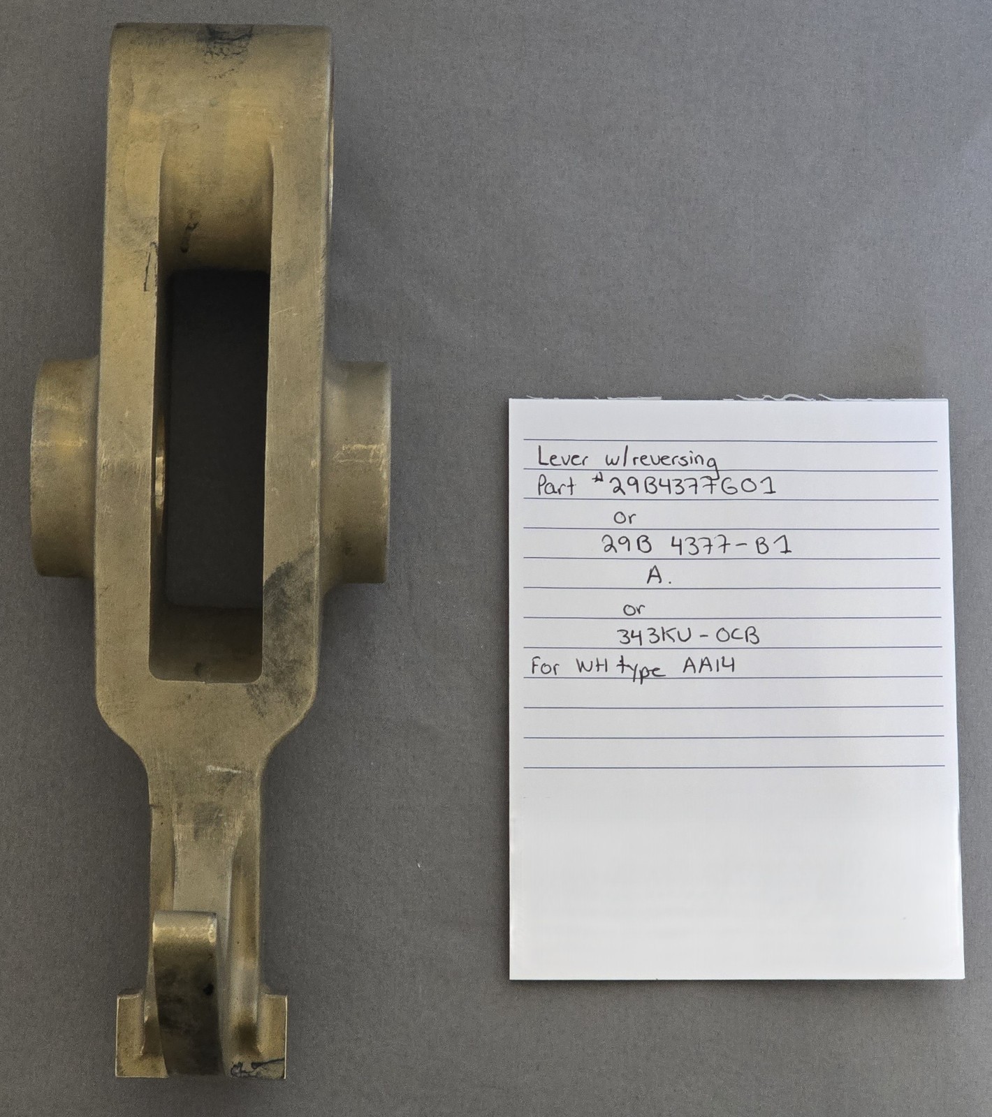 Westinghouse Lever w/Reversing 29B4377G01 for WH Type AA14 Brand New/Open Box